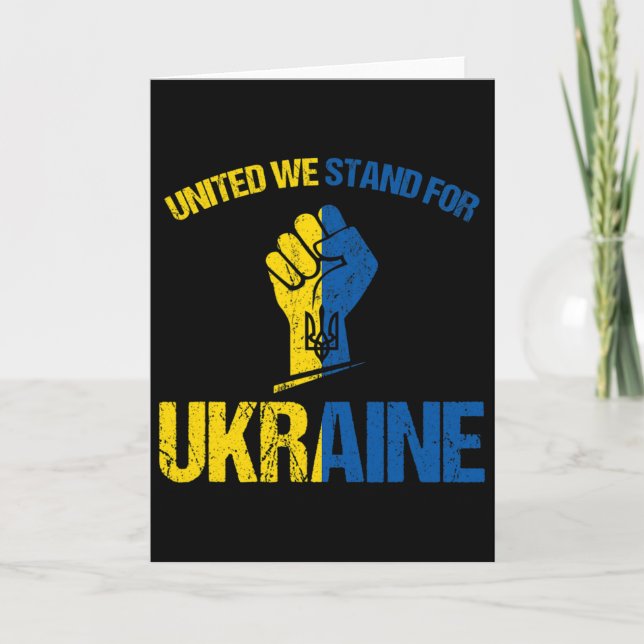 Stötta Ukraina - Tillsammans Står Vi För Ukraina U Kort (Framsida)