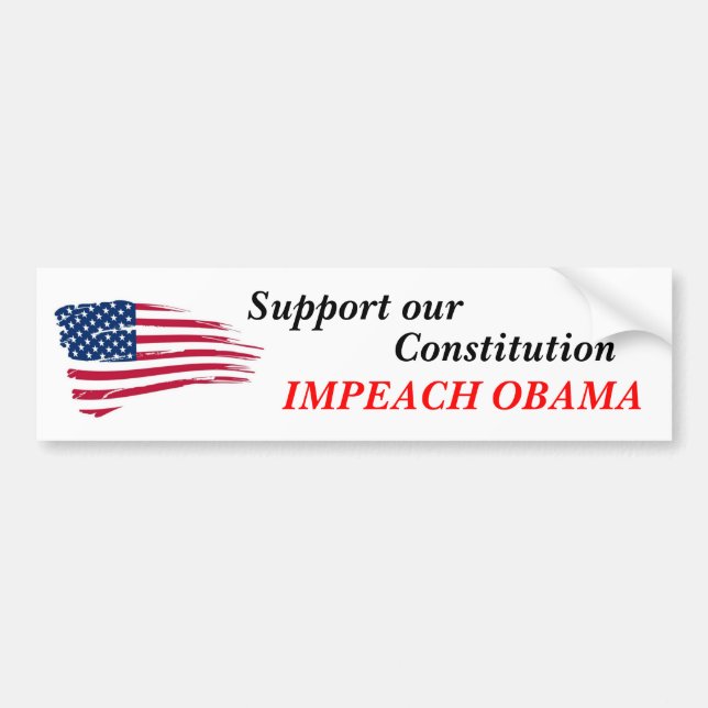 Stötta vår konstitution, Impeach Obama Bildekal (Framsidan)
