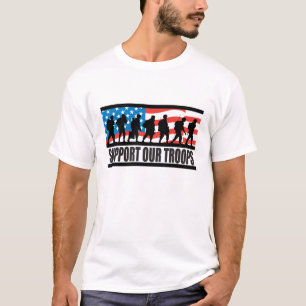 Stötta vår soldatmanar T-tröja Tee Shirt