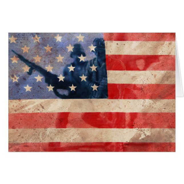 stötta våra soldater hälsningskort (Framsidan Horizontal)