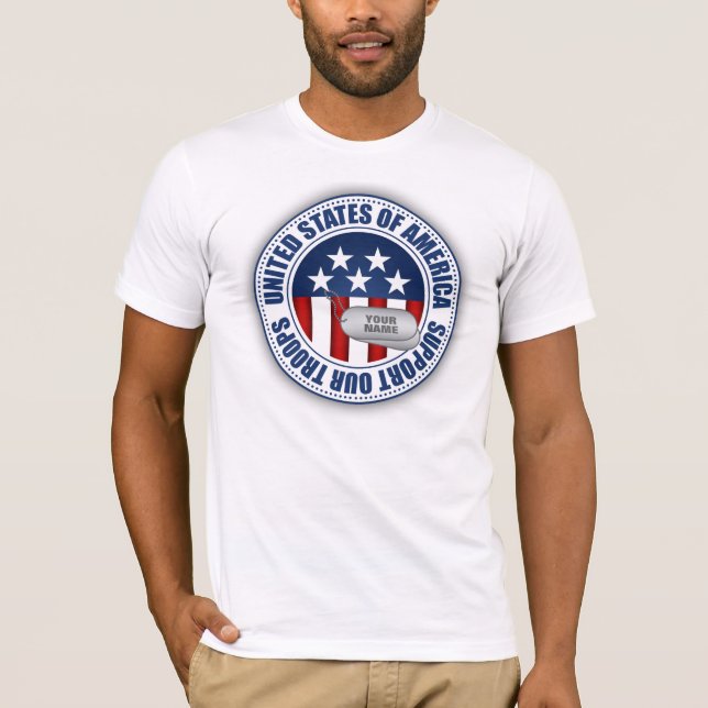 Stötta våra soldater t shirt (Framsida)