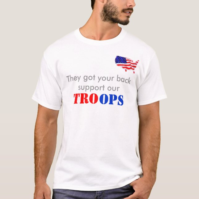 Stötta våra soldater tee shirt (Framsida)