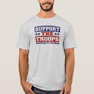 Stötta våra soldater tee shirt