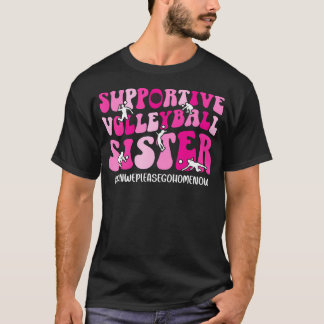Stöttande Volleyboll Syster Volleybollspelares T Shirt