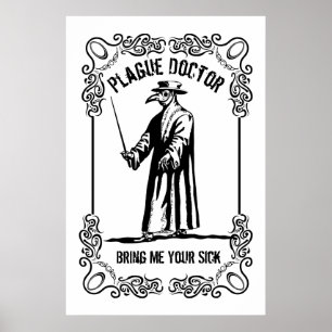 Stöttorna för epidemidoktor Halloween Poster