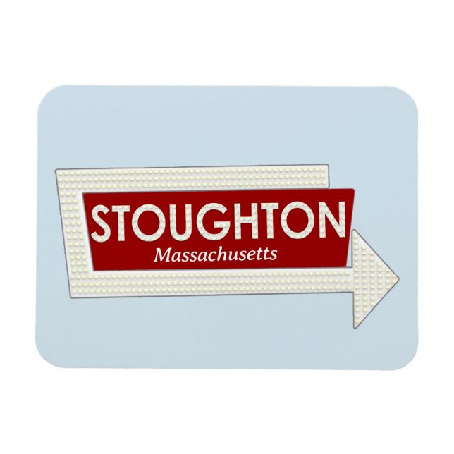 Stoughton Massachusetts Memories Magnet (Horisontell)