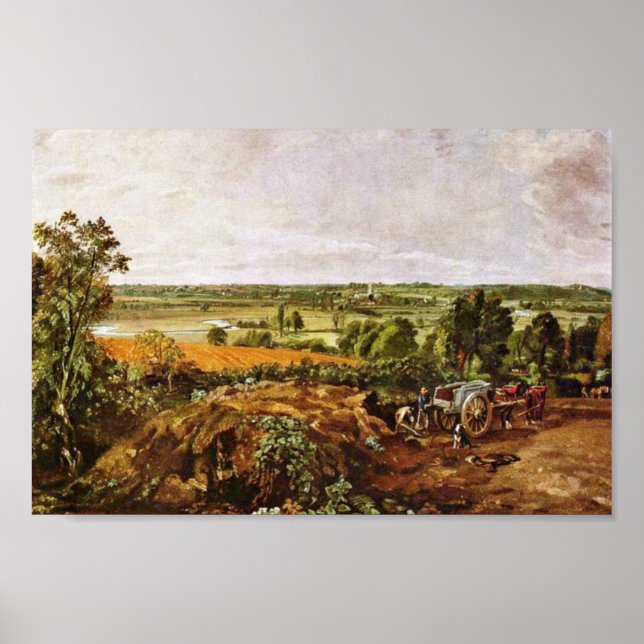 Stour Valley, med Dedhams kyrka av Joh Poster (Framsidan)