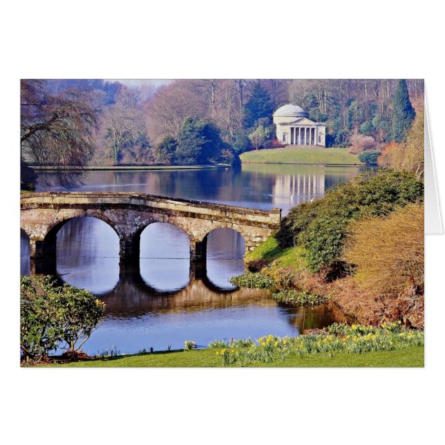 Stourhead Garden, Wiltshire-blommor Hälsningskort (Framsidan Horizontal)