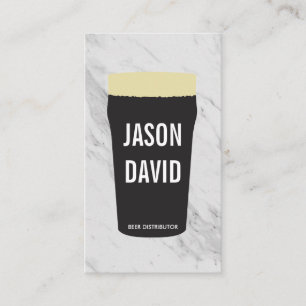 Stout Pint of Beer Marble Visitkort