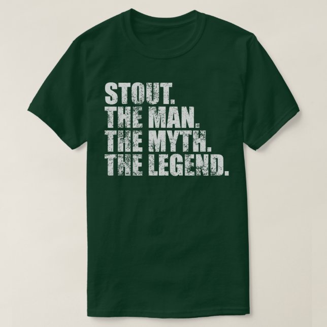 StoutStout-familjens sista namn Stout Surna i namn T Shirt (Design framsida)