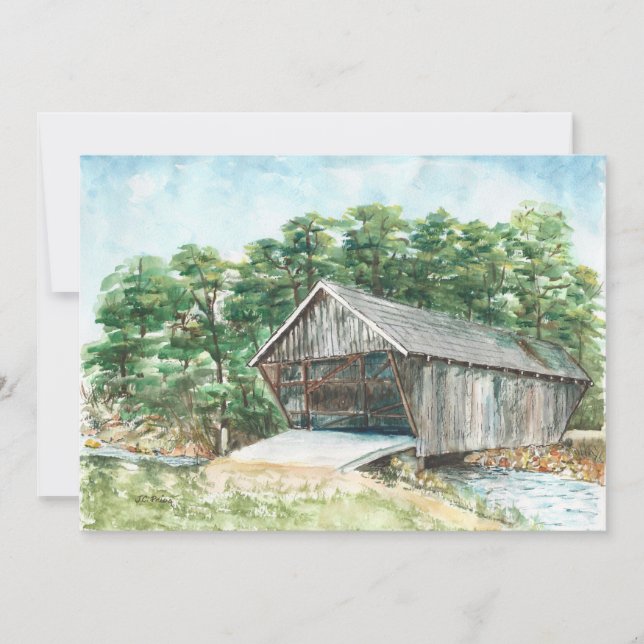 Stovall Mill Covered Bridge Watercolor (Framsida)