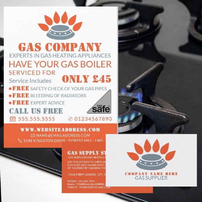 Stove Burner, Gas Ingenjör & Supplier Advertising Flygblad (Skapare uppladdad)