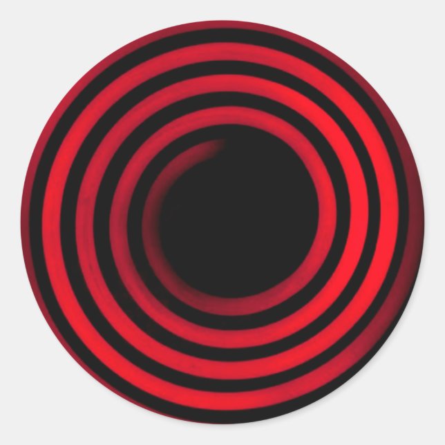 Stove Coils Runt Klistermärke (Framsida)