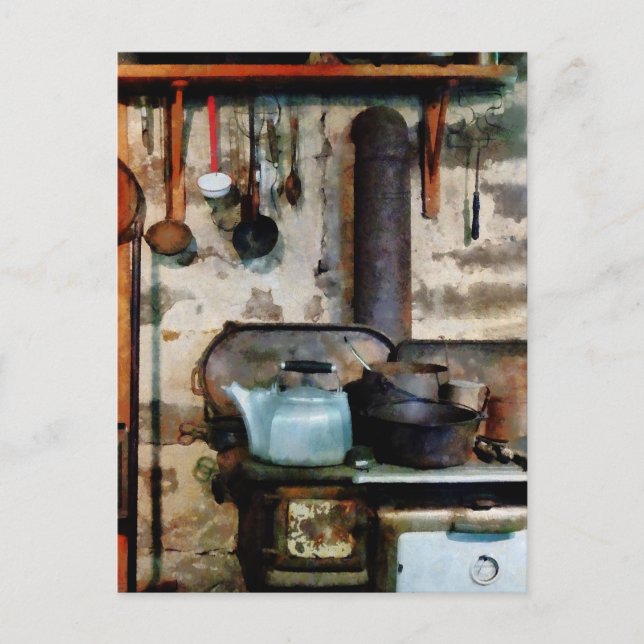Stove med Tea Kettle Vykort (Framsida)