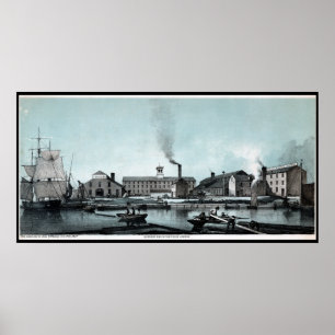Stove Works Factory Wharf Philadelphia PA Skriv ut Poster
