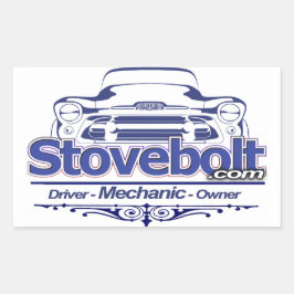 Stovebolt Sticker Rektangulärt Klistermärke