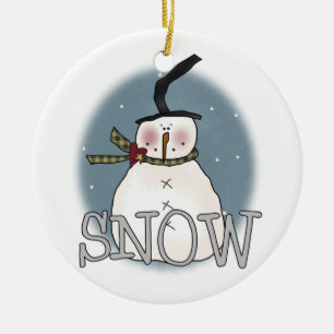 Stovepipe Hat Snögubbe Keepsakes Ornament