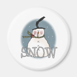 Stovepipe Hat Snögubbe Magnet