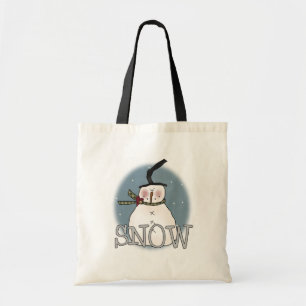 Stovepipe Hat Snögubbe T-shirts och presenter Tygkasse