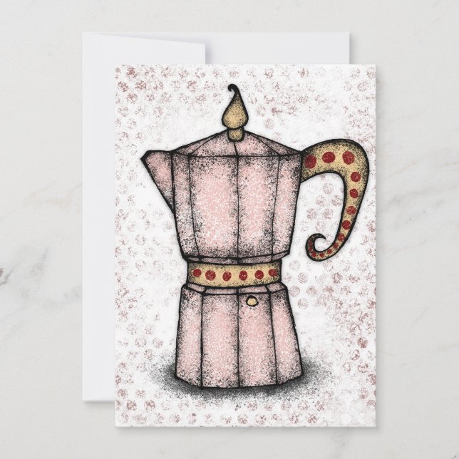 Stovetop Espresso Maker Greeting Card Kort (Framsida)
