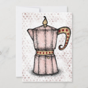 Stovetop Espresso Maker Greeting Card Kort