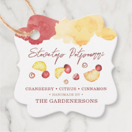 Stovetop Potpourri-favorittaggar Gåvor Etiketter