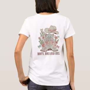 Stövlar Bågar & Dåliga Ideer Cowgirl Coquette Tjej T Shirt