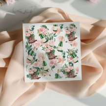 Stövlar & Bubbly Blommig Champagne Bröllopsdusch