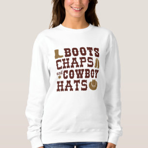 Stövlar Chaps Och Cowboyhattar T Shirt