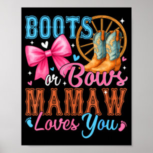 Stövlar Eller Bågar Mormor Älskar Dig Köns Avslöja Poster