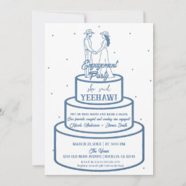 Stövlar Kärlek & Buttercream Denim Western Förlovn Inbjudningar