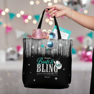 Stövlar 'n Bling Disco Sängkammare Teal ID925 Tygkasse