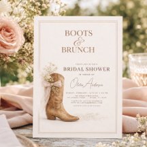 Stövlar och Brunch Blommig Slöja Bröllopsfest