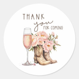 Stövlar och bubbel runda klistermärken