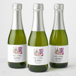 Stövlar och bubbelrosa bröllopsdusch