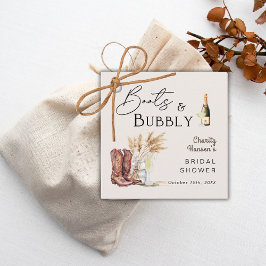 Stövlar Och Bubbly Boho Pampasgräs Bröllopsdusch Gåvor Etiketter