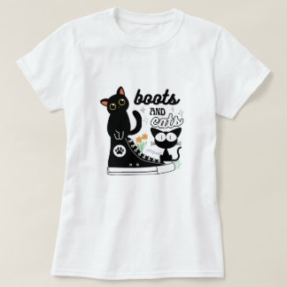 stövlar och katter T-Shirt