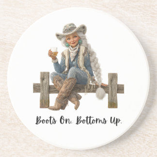 Stövlar På Bakdelar Upp Cowgirl Coaster Underlägg