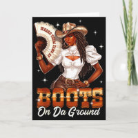 Stövlar På Mark Cowgirl Svarta Kvinnor Afrika Bla