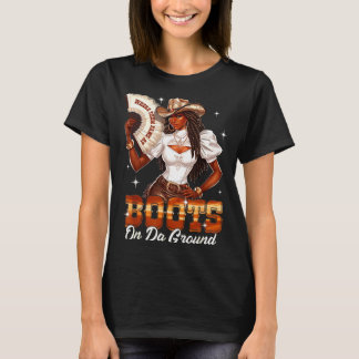 Stövlar På Mark Cowgirl Svarta Kvinnor Afrika Bla T Shirt