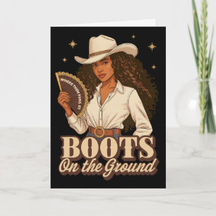 Stövlar På Mark Juneteenth Cowgirl Var De Finns Kort