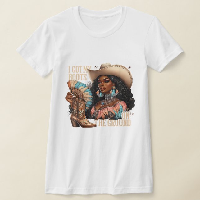 Stövlar på marken t shirt (Laydown)