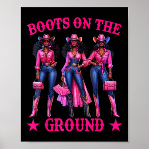 Stövlar På Markstövlar Cowboy Western Cowgirl Li Poster