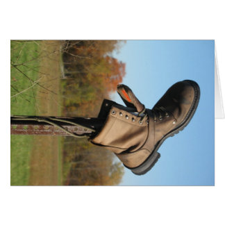 stövlar upp hälsningskort