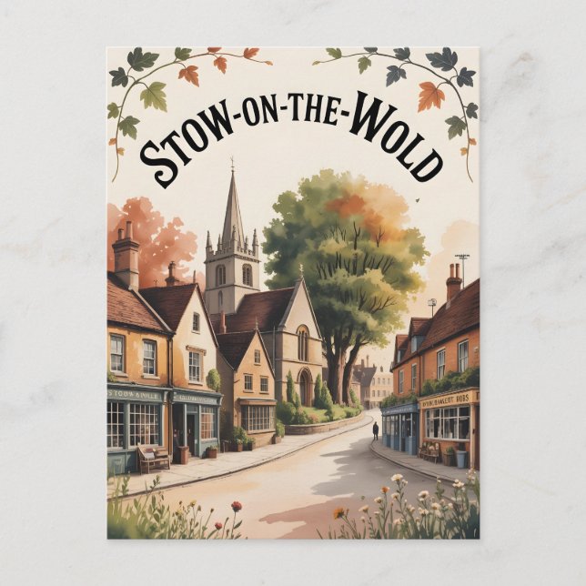 Stow på vintagen vykort (Framsida)