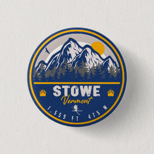 Stowe Mountain Vermont Retro Sunset Ski Souvenir Knapp