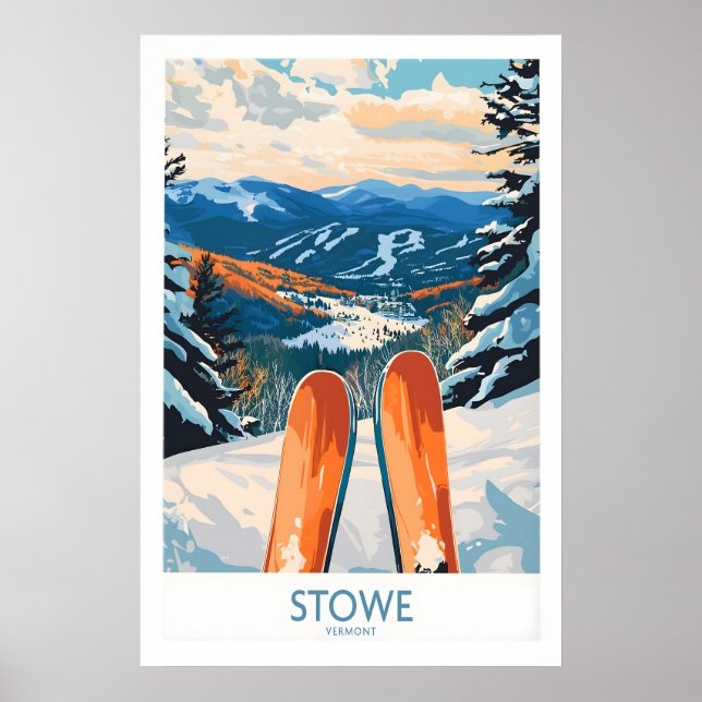 Stowe Valley Ski Väggkonst 1 (Framsidan)