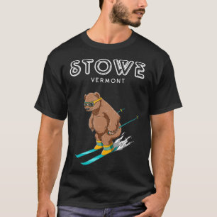 Stowe Vermont Funny Ski Grizzly T Shirt