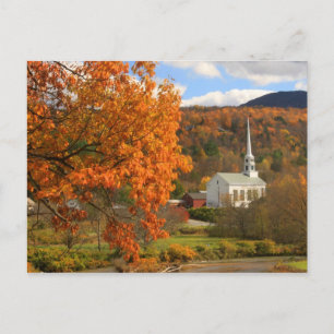 Stowe Vermont på hösten Vykort