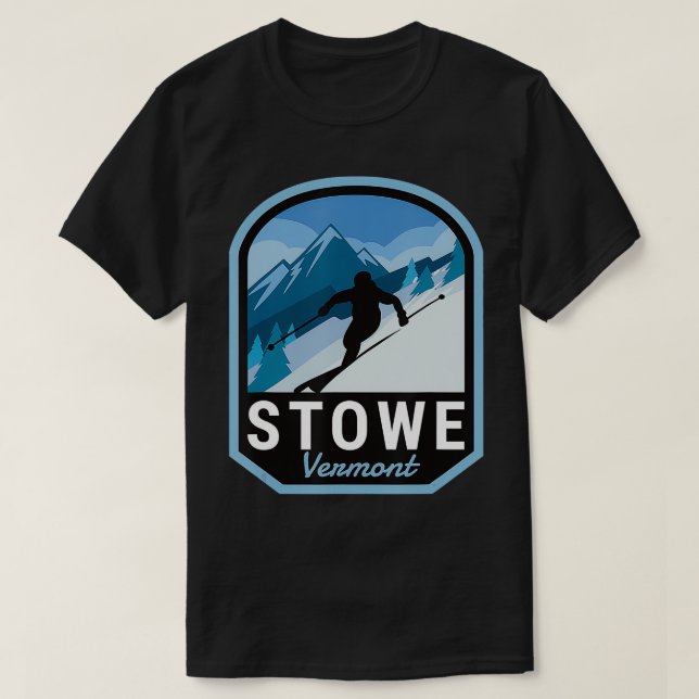 Stowe Vermont Ski Mountain T Shirt (Design framsida)